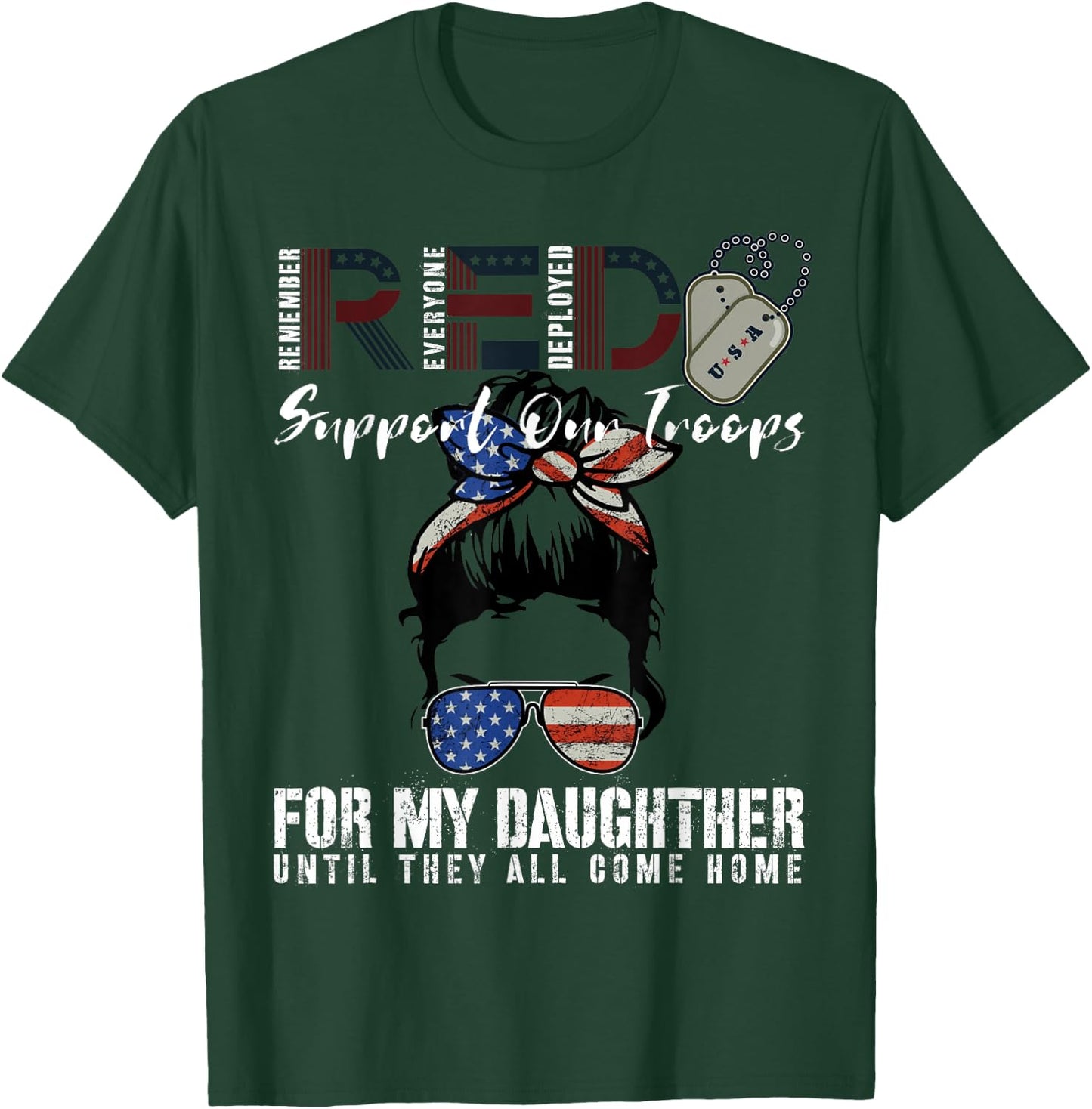 Red Friday Military For My Daughter Remember Everyone Deploy T-Shirt - T-Shirt | Forest