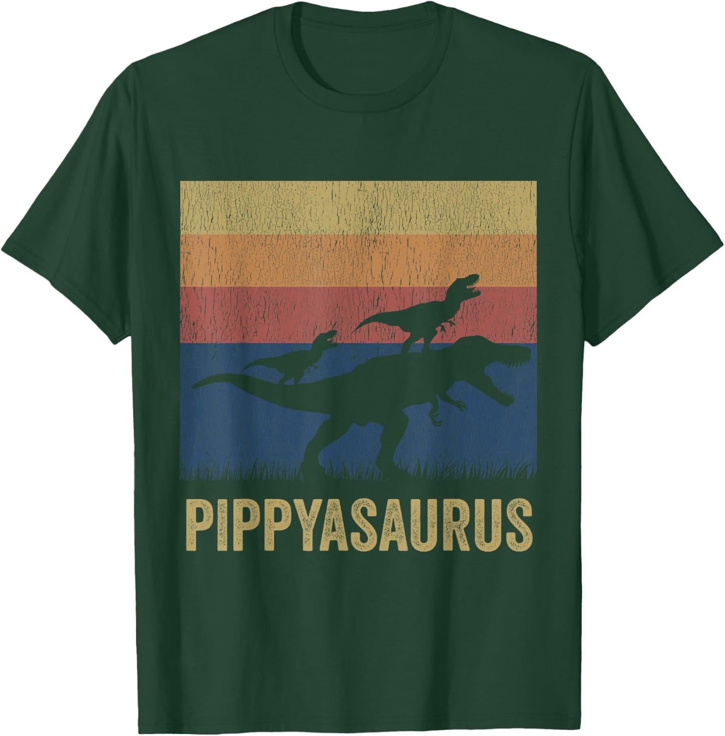 Pippysaurus T Rex Dinosaur Pippy Saurus Matching Dinosaur T-Shirt - T-Shirt | Forest