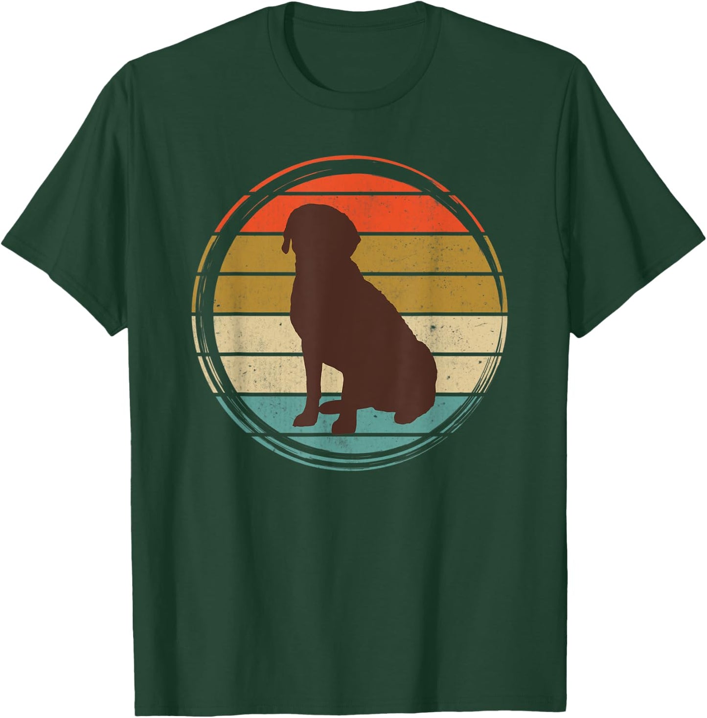 Chocolate Lab Vintage Labrador Men Women Kids T-Shirt - T-Shirt | Forest