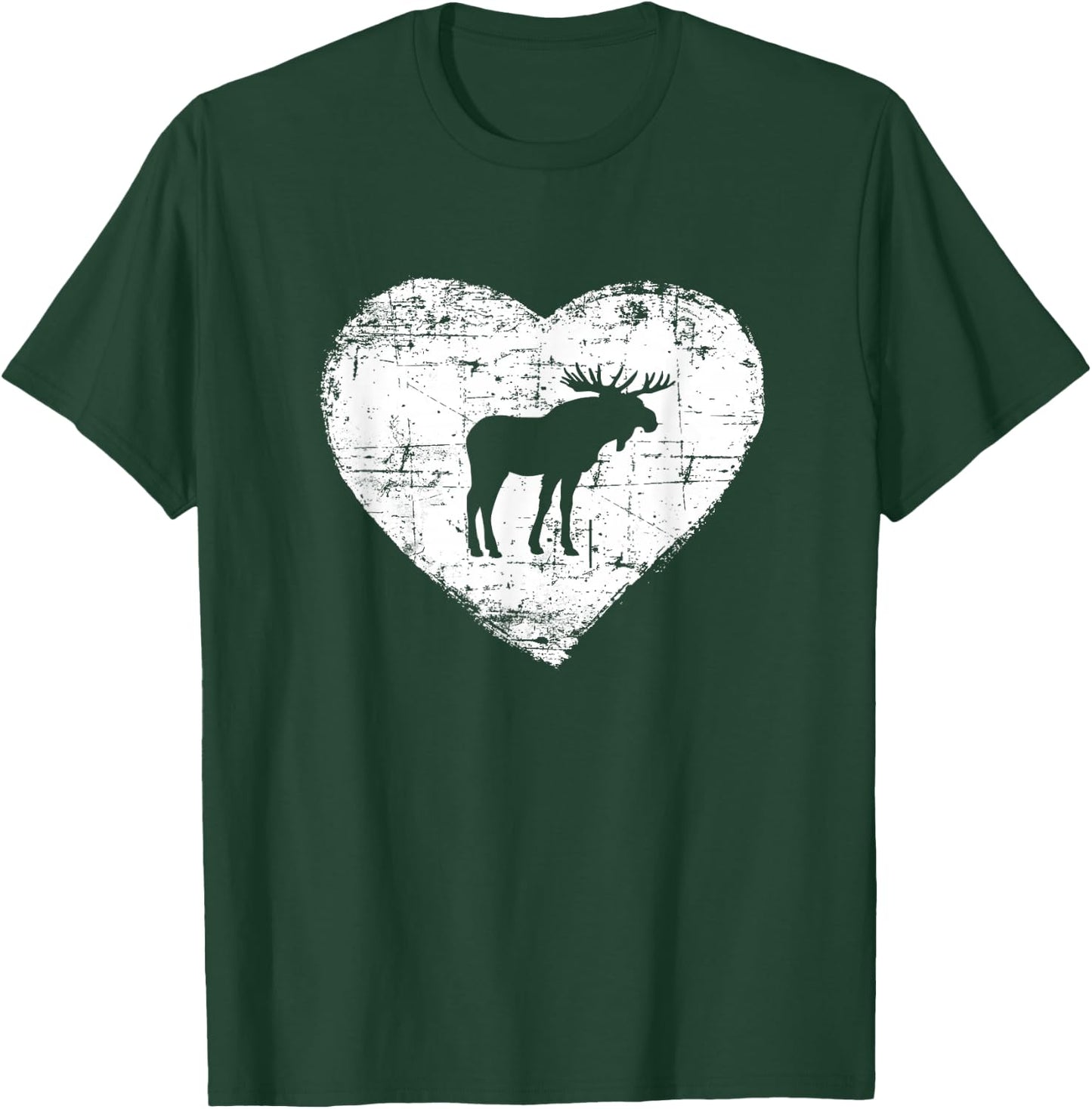 Love Moose Shirt | Moose Heart T-Shirt - T-Shirt | Forest