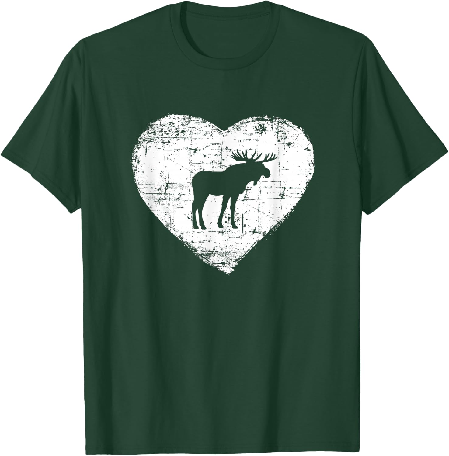 Love Moose Shirt | Moose Heart T-Shirt - T-Shirt | Forest