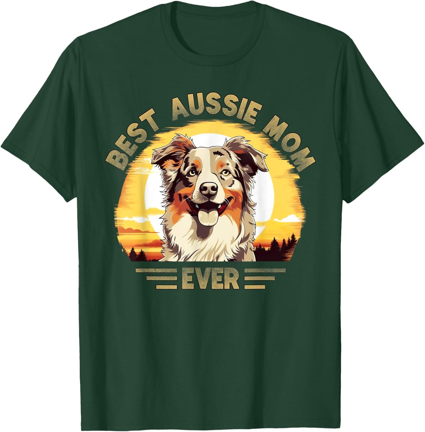 Aussie Mom Australian Shepherd T-Shirt - T-Shirt | Forest