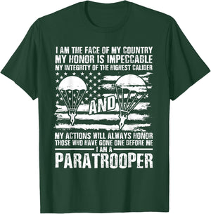 Paratrooper 82nd Airborne Division Veterans Day Soldier T-Shirt - T-Shirt | Forest