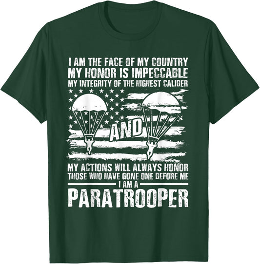 Paratrooper 82nd Airborne Division Veterans Day Soldier T-Shirt - T-Shirt | Forest
