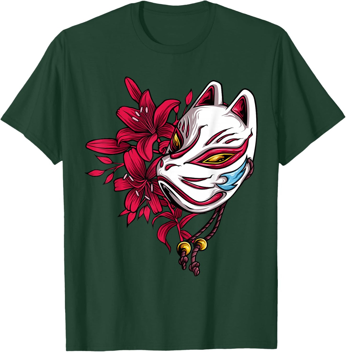 Kitsune the Japanese Nine Tailed Fox T-Shirt - T-Shirt | Forest