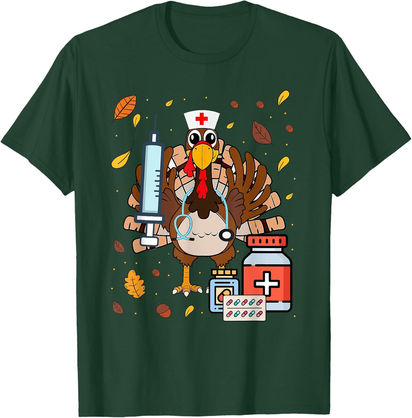 Nurse Thanksgiving Gifts Thanksgiving Nurse Life T-Shirt - T-Shirt | Forest