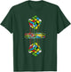 Vintage Melting Cube Refection Graphic Math Speedcubing T-Shirt - T-Shirt | Forest