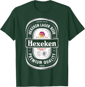HEX Crypto Hexeken Lager Beer Brand Parody Label Hexican T-Shirt - T-Shirt | Forest