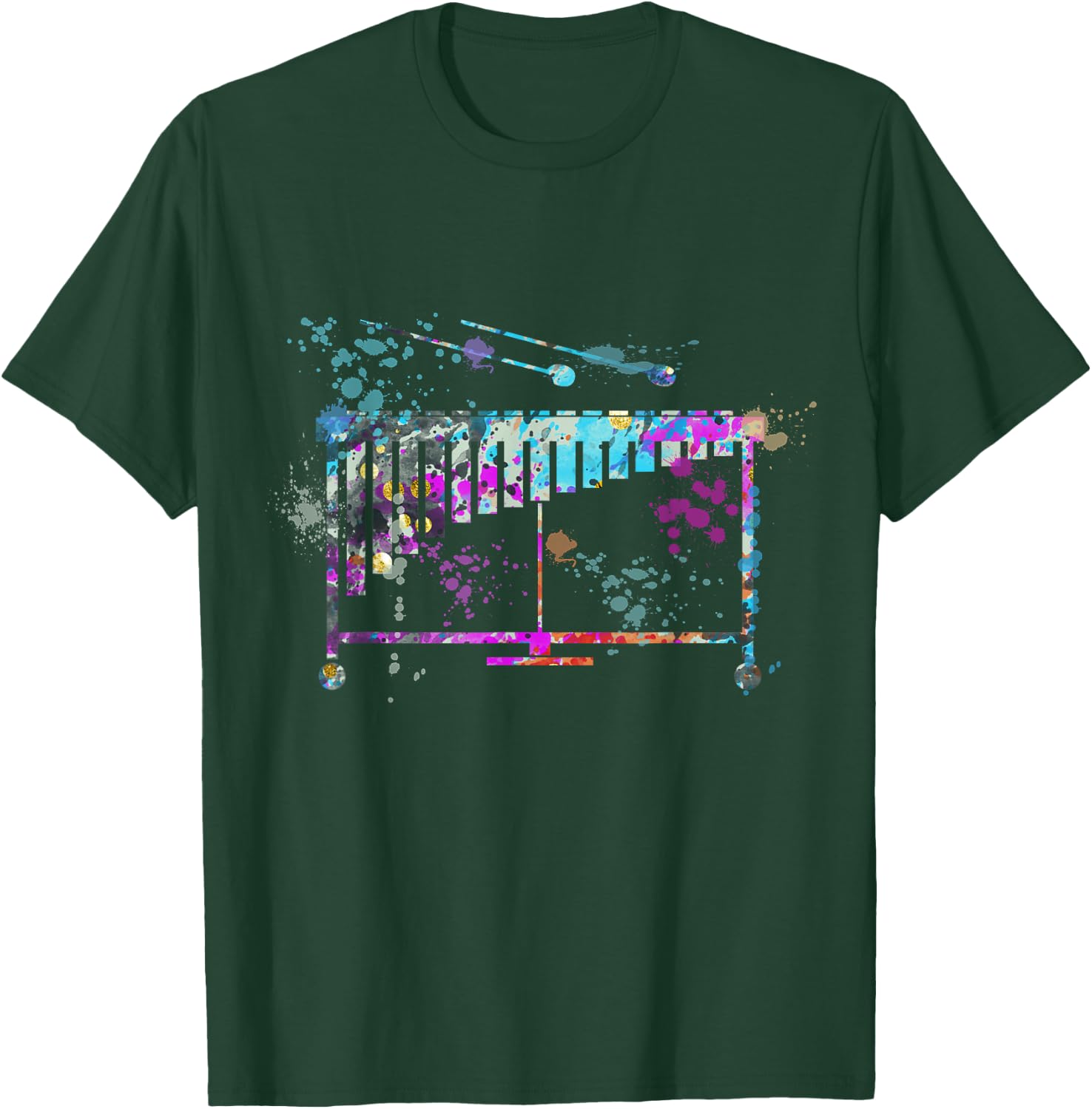 Vibraphone Instrument Silhouette Vibraphones T-Shirt - T-Shirt | Forest