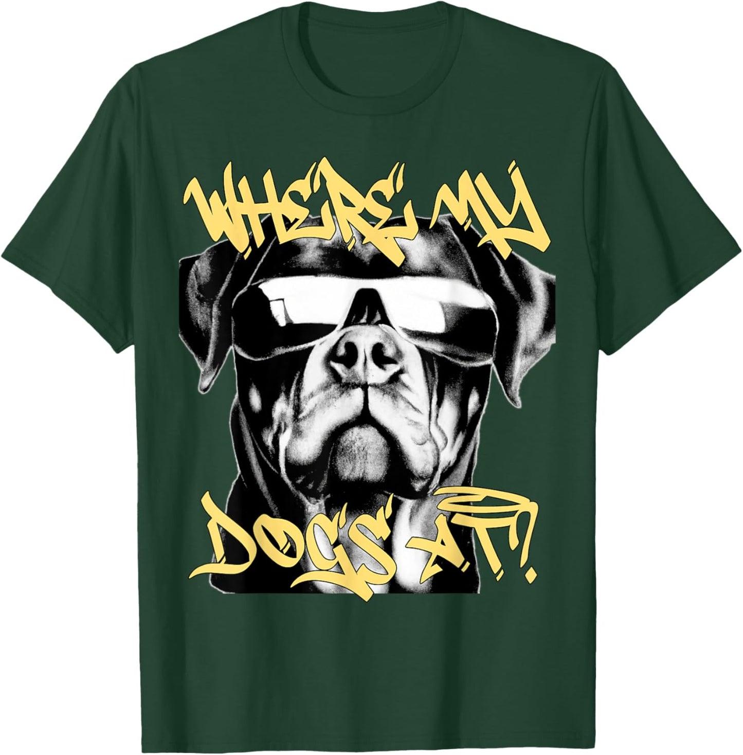 West coast rappers HIP HOP old school fashion Rottweiler T-Shirt - T-Shirt | Forest