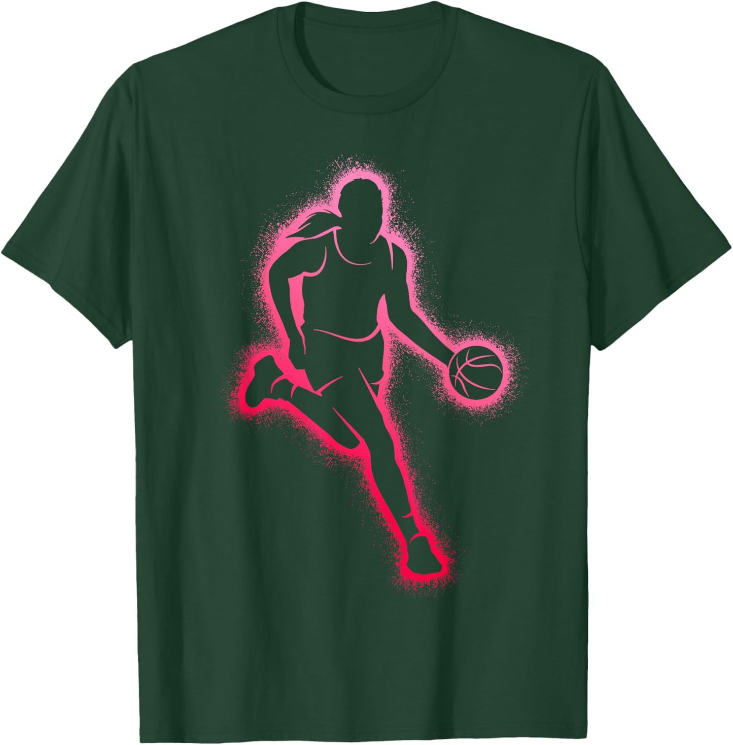 Basketball Player Girl Women Basketball Girls T-Shirt - T-Shirt | Forest