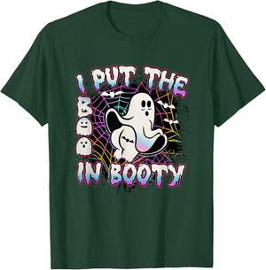 I Put The Boo In Booty Funny Girls Halloween Tattoo Costume T-Shirt - T-Shirt | Forest