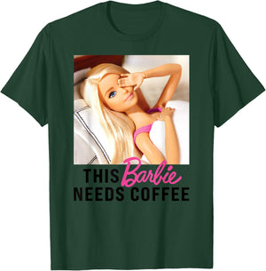 Barbie - This Barbie Needs Coffee T-Shirt - T-Shirt | Forest