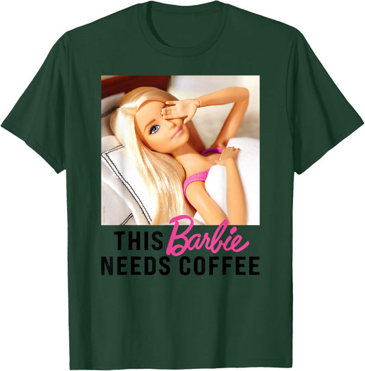 Barbie - This Barbie Needs Coffee T-Shirt - T-Shirt | Forest