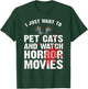 Funny Horror Movie Women Cat Lover Halloween Movie T-Shirt - T-Shirt | Forest