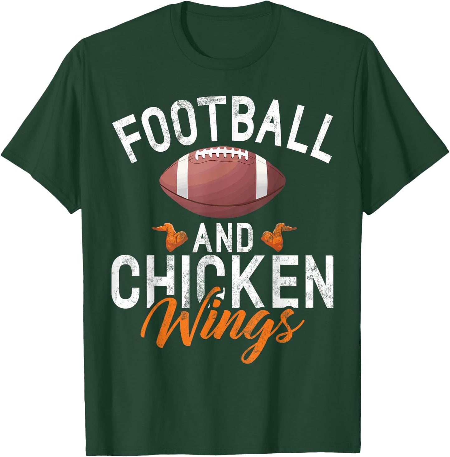 Football and Chicken Wings T-Shirt - T-Shirt | Forest