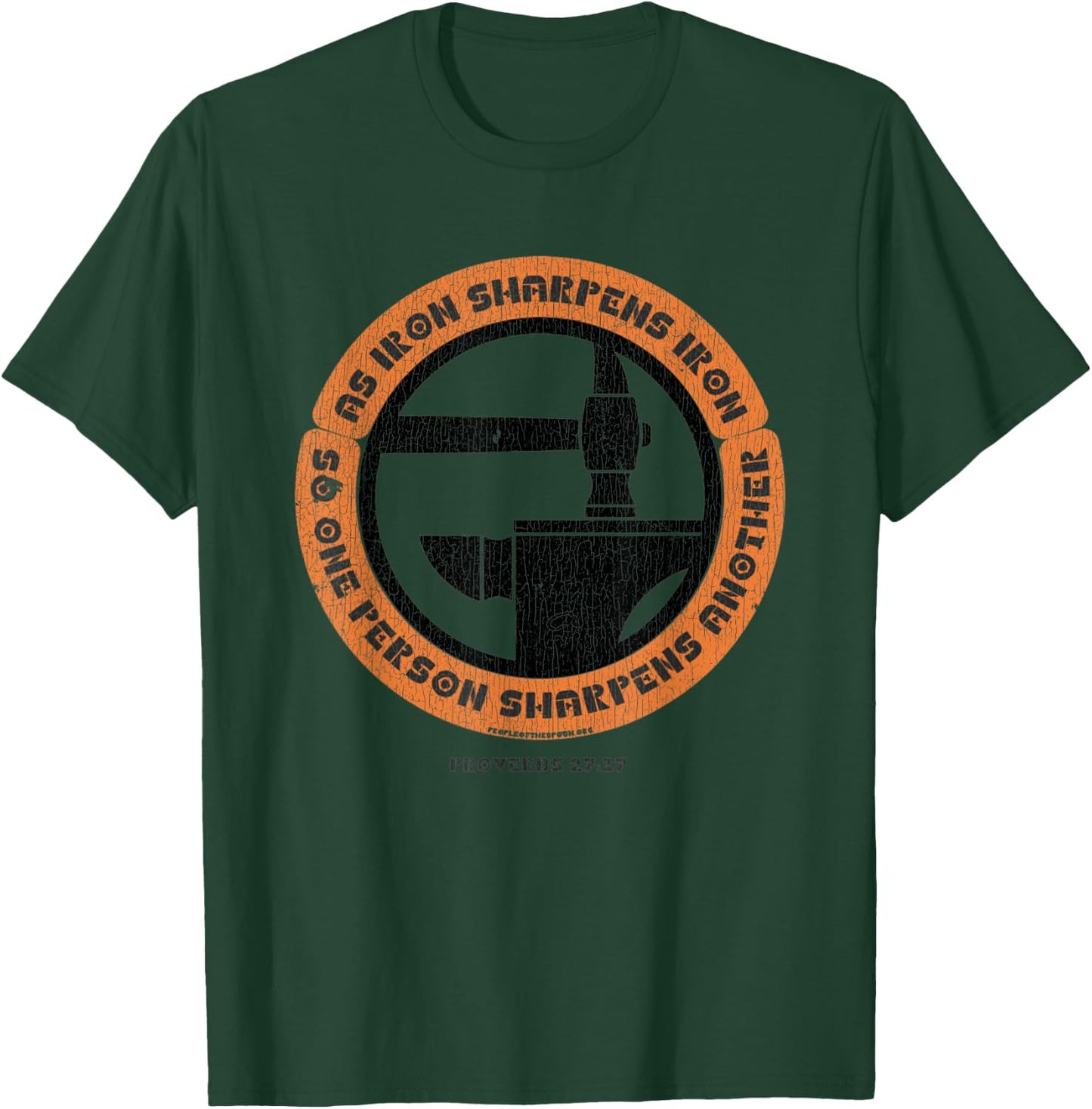 Vintage As Iron Sharpens Iron Christian T-Shirt - T-Shirt | Forest