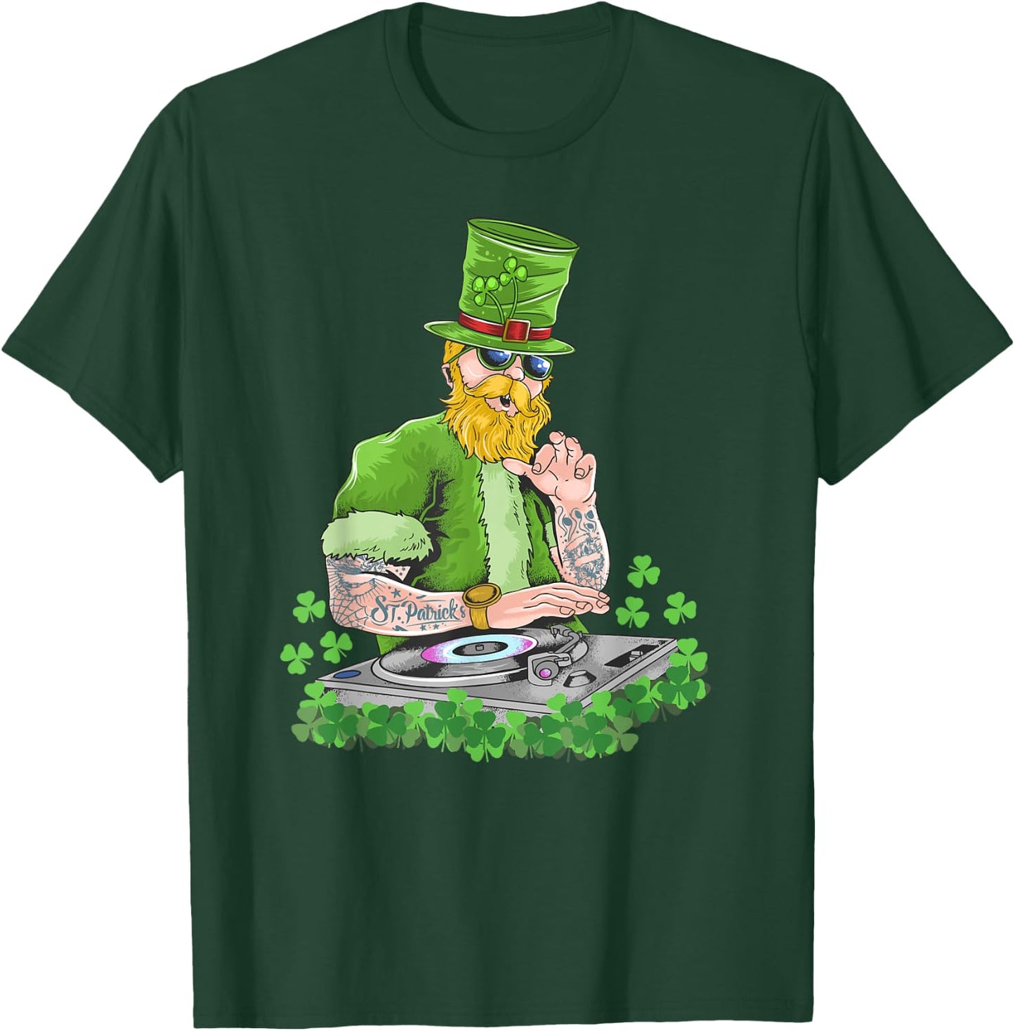 DJ Disc Jockey St. Patrick’s Day Party Djane T-Shirt - T-Shirt | Forest