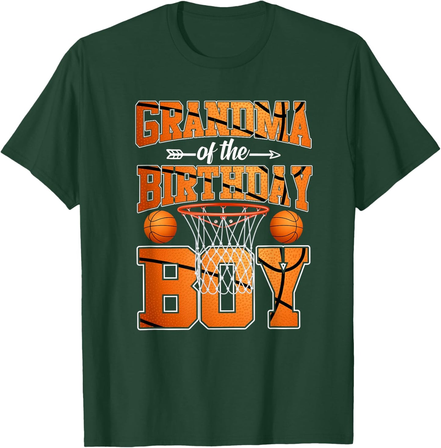 Basketball Grandma Of The Birthday Boy T-Shirt - T-Shirt | Forest