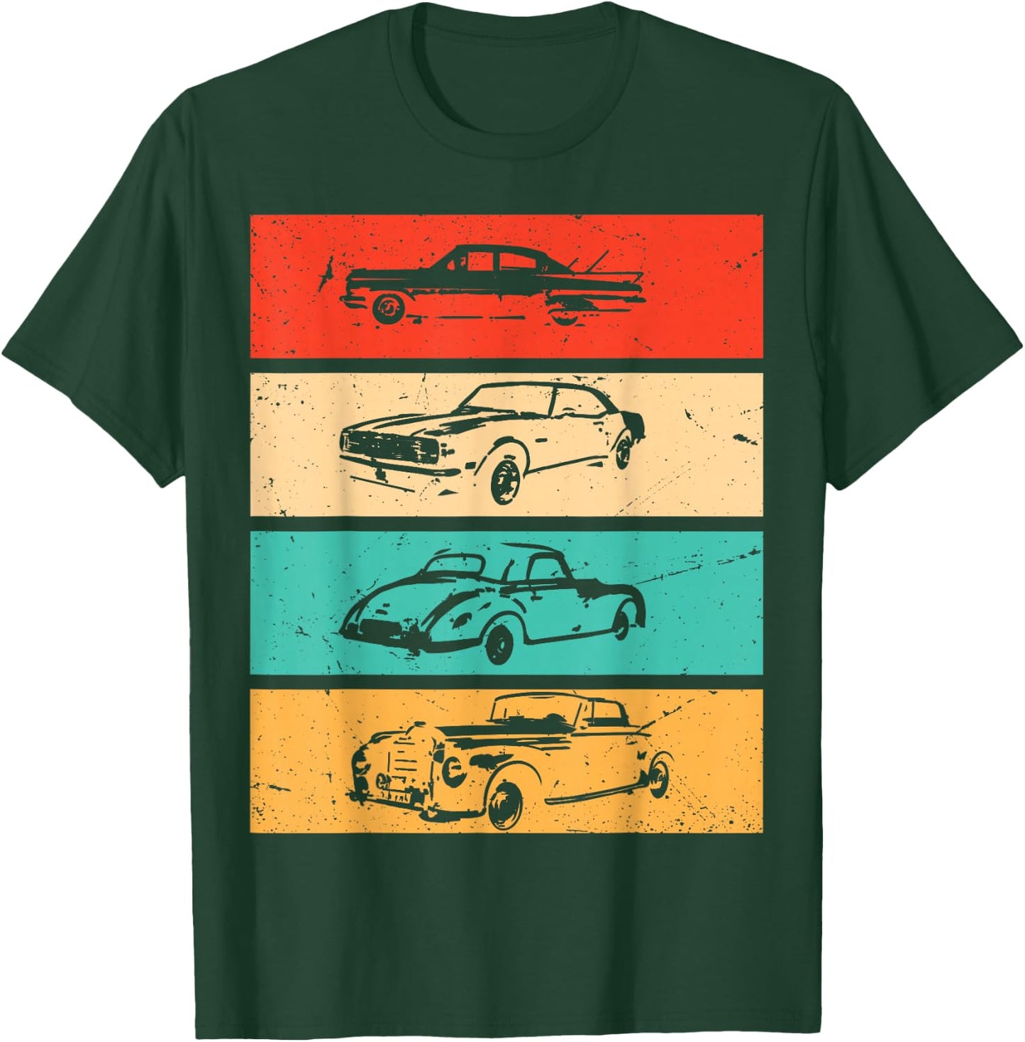 Vintage Cars - 80s & 90s Graphic Retro T-Shirt - T-Shirt | Forest