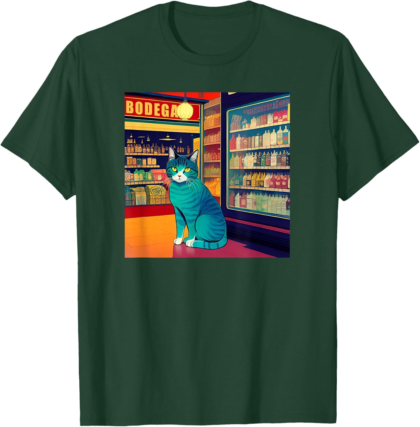 Cool Bodega Cat Meme Store Cat Men Women Kids T-Shirt - T-Shirt | Forest