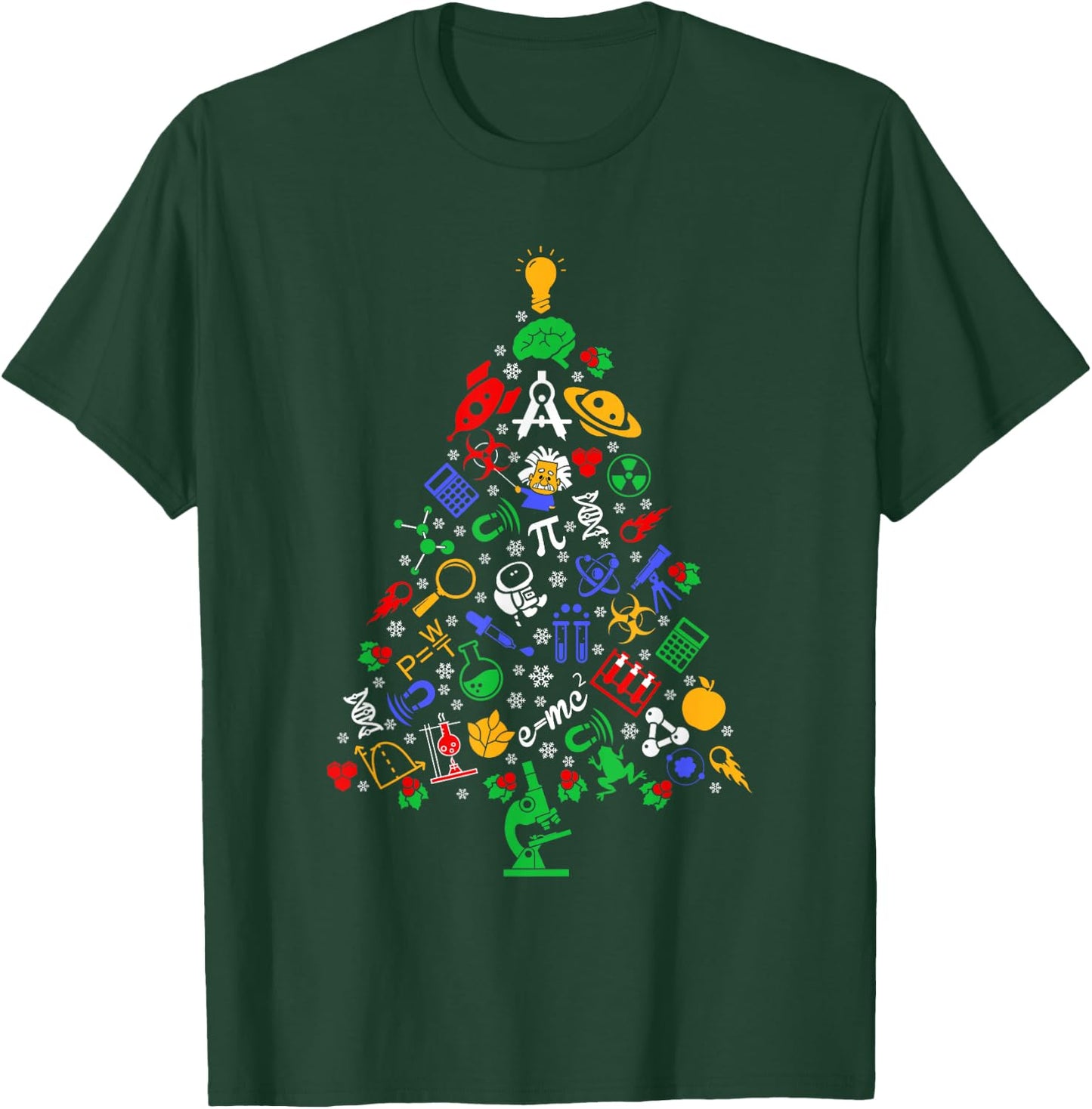 Physics Chemistry Men Women Kids Ugly Science Christmas T-Shirt - T-Shirt | Forest