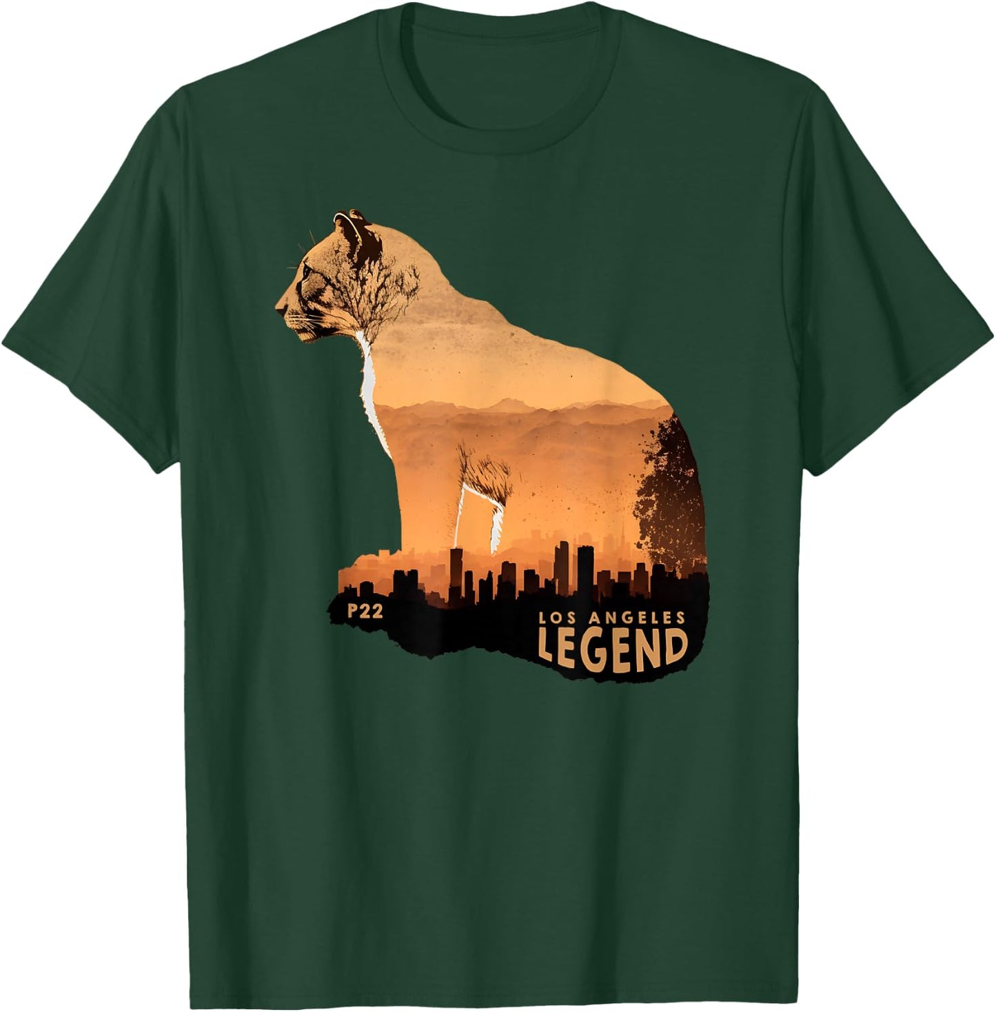 P 22 Mountain Lion Los Angeles Legend California Cougar P-22 T-Shirt - T-Shirt | Forest