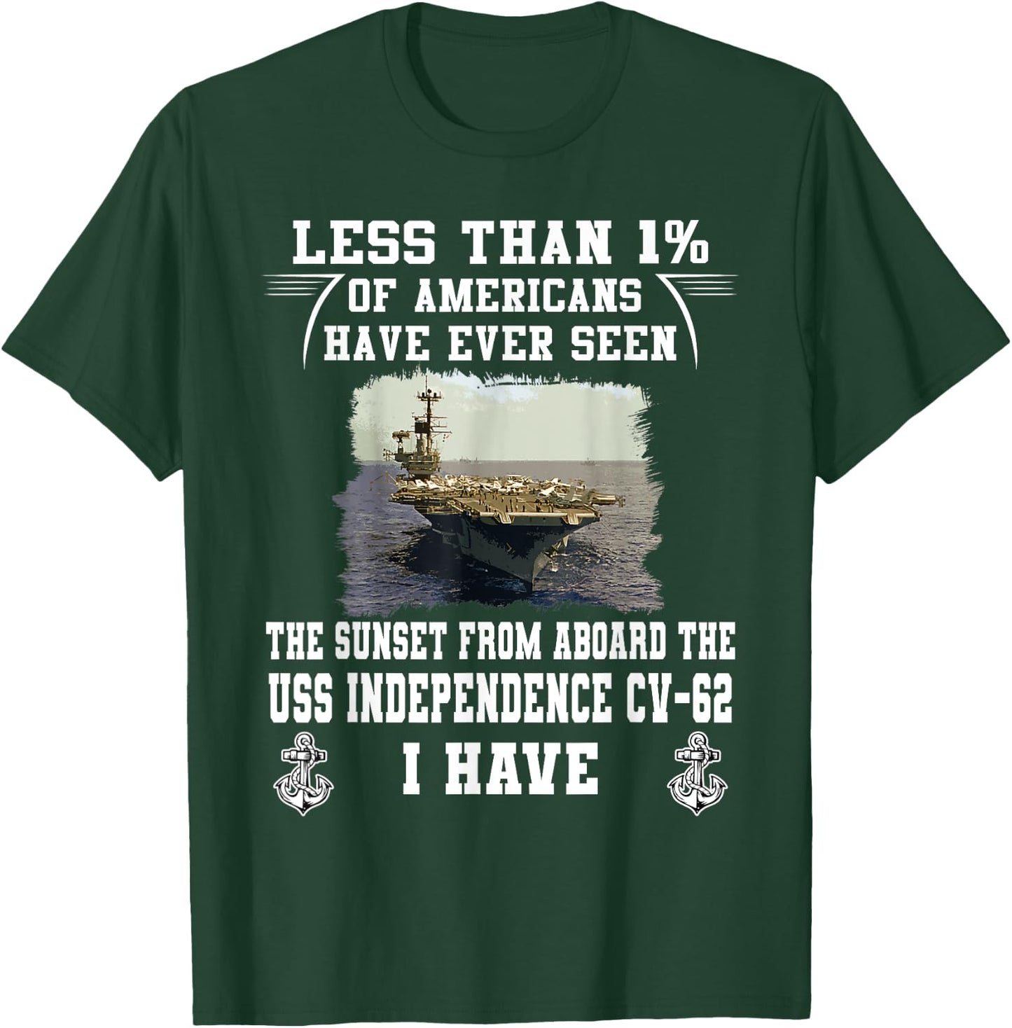 USS Independence CV-62 Aircraft Carrier T-Shirt - T-Shirt | Forest