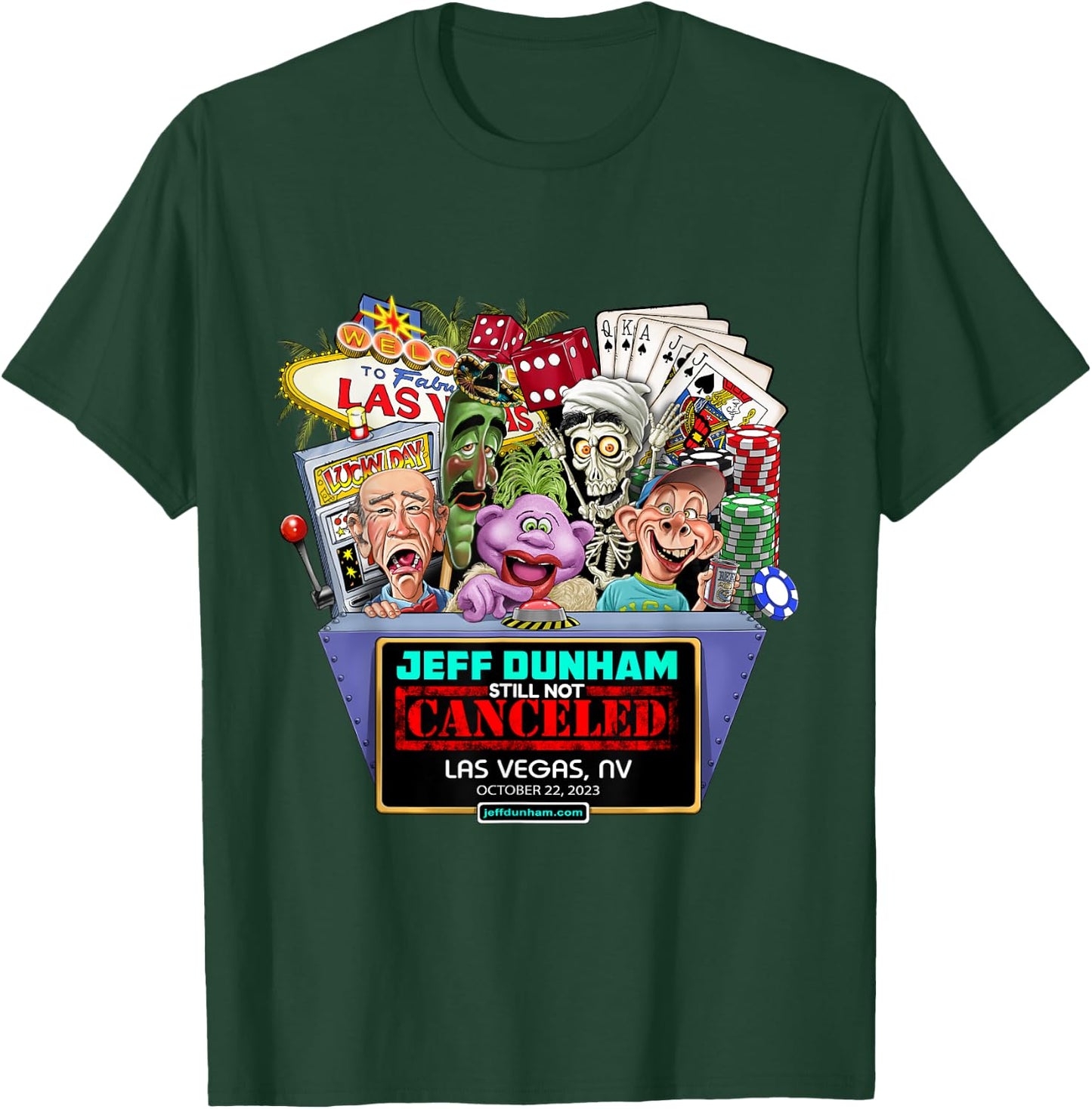 Jeff Dunham Las Vegas, NV (2023) T-Shirt - T-Shirt | Forest