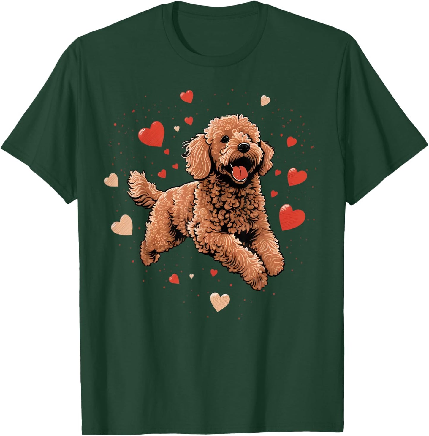 Goldendoodle Love Heart on Golden Doodle Lover T-Shirt - T-Shirt | Forest
