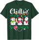 Chillin With My Snowmies Nurse Stethoscope Light Christmas T-Shirt - T-Shirt | Forest