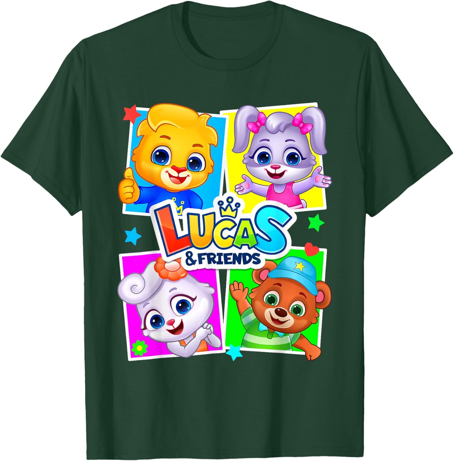 Lucas and Friends by RV AppStudios | Kids Popular Characters Small T-Shirt - T-Shirt | Forest