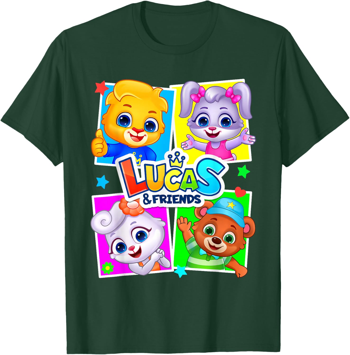 Lucas and Friends by RV AppStudios | Kids Popular Characters Small T-Shirt - T-Shirt | Forest