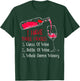 I Have Three Moods Glass Of Wine Bottle Of Wine T-Shirt - T-Shirt | Forest