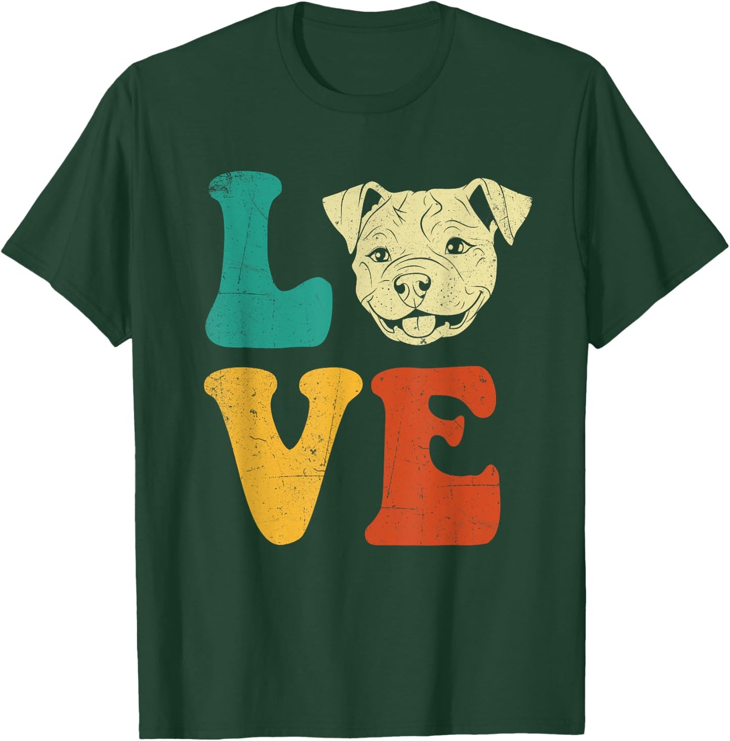 Love Pitbull Terrier Dog Breeder Canine Lover Pet Trainer T-Shirt - T-Shirt | Forest