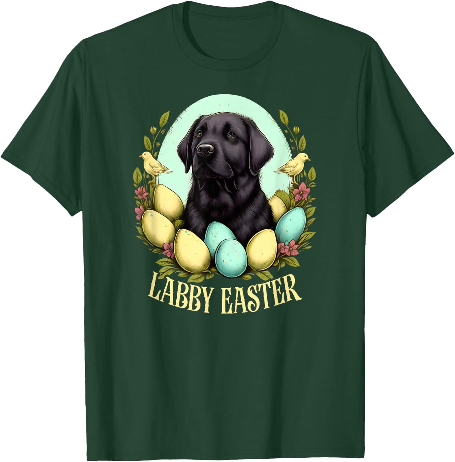 Labby Easter - Black Lab T-Shirt - T-Shirt | Forest