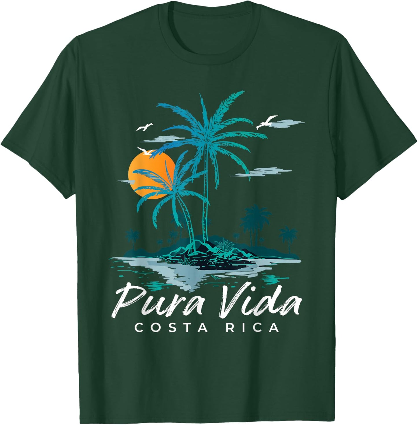 Costa Rica Pura Vida Shirt Retro Costa Rica Shirt Pura Vida T-Shirt - T-Shirt | Forest