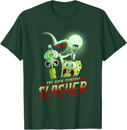 SpongeBob SquarePants The Hash Slinging Slasher Spooky T-Shirt - T-Shirt | Forest