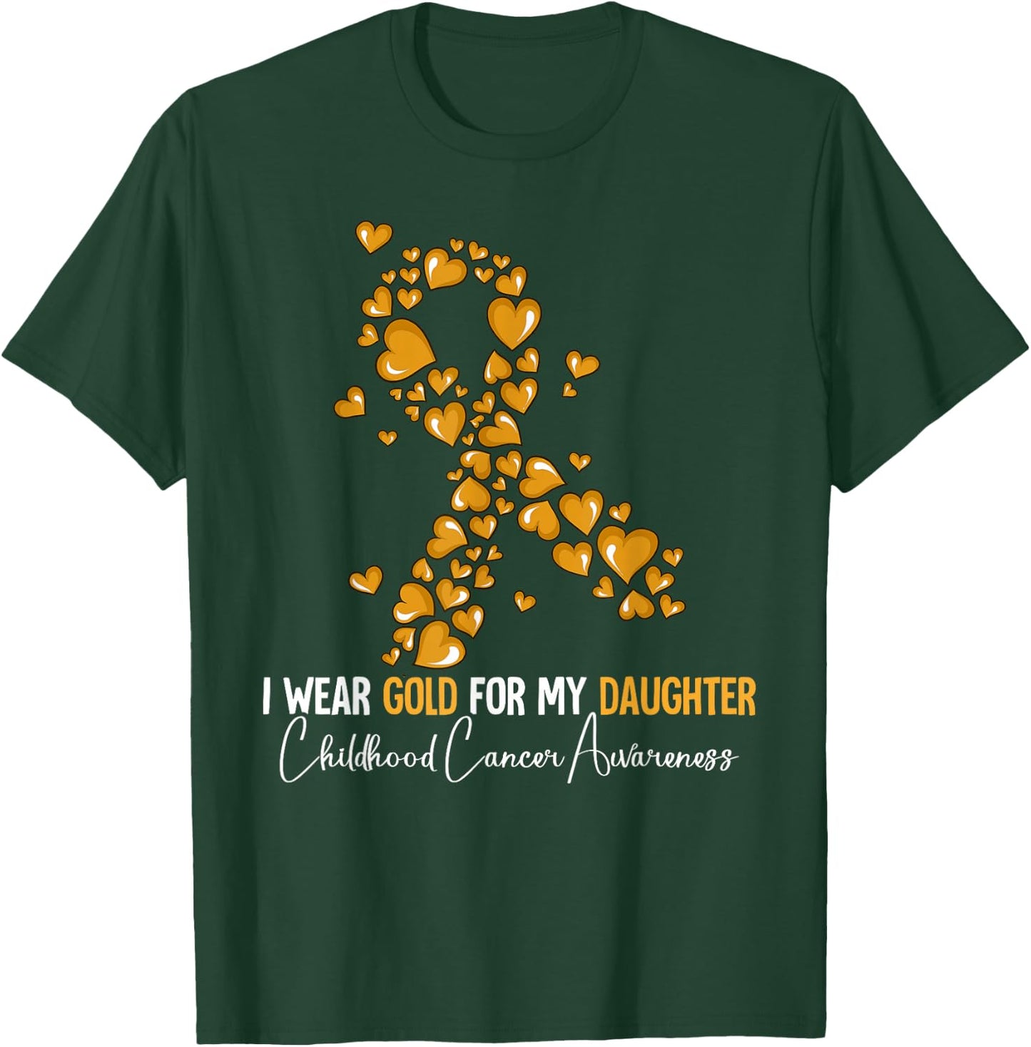 Daughter Childhood Cancer Awareness T-Shirt - T-Shirt | Forest