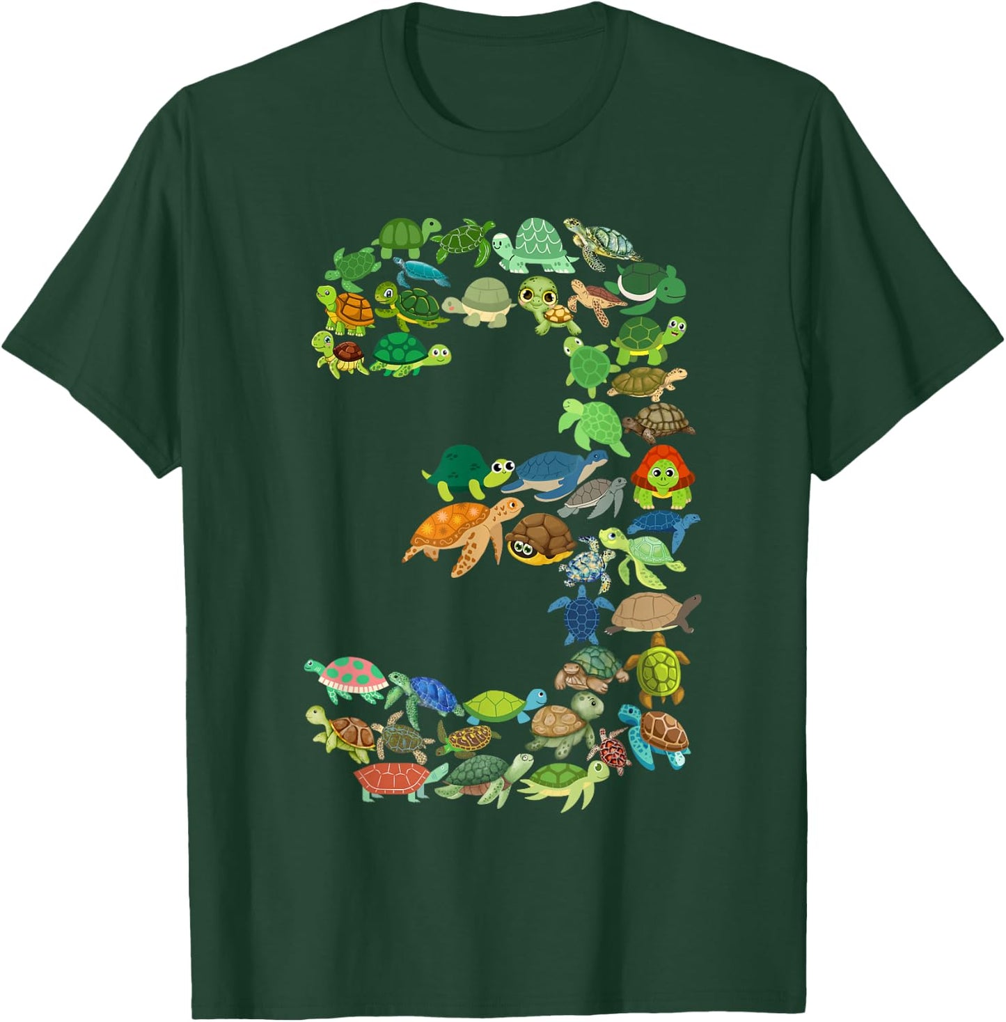 Toddler 3rd Birthday Sea Turtle Tortoise Themed 3 Year Old T-Shirt - T-Shirt | Forest