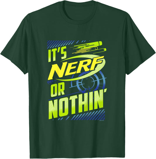 Nerf It's Nerf Or Nothin' Vintage Bullseye Logo T-Shirt - T-Shirt | Forest