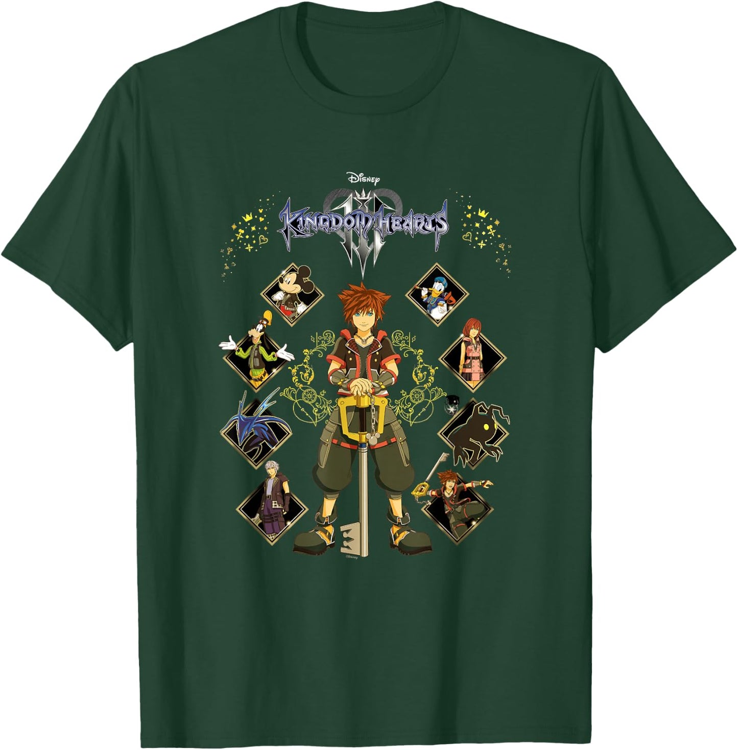 Kingdom Hearts Full Hearted Cast Group Shot Grown Up T-Shirt - T-Shirt | Forest