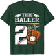 2nd Birthday Gift Two Vintage Baseball Birthday 2 Year Old T-Shirt - T-Shirt | Forest
