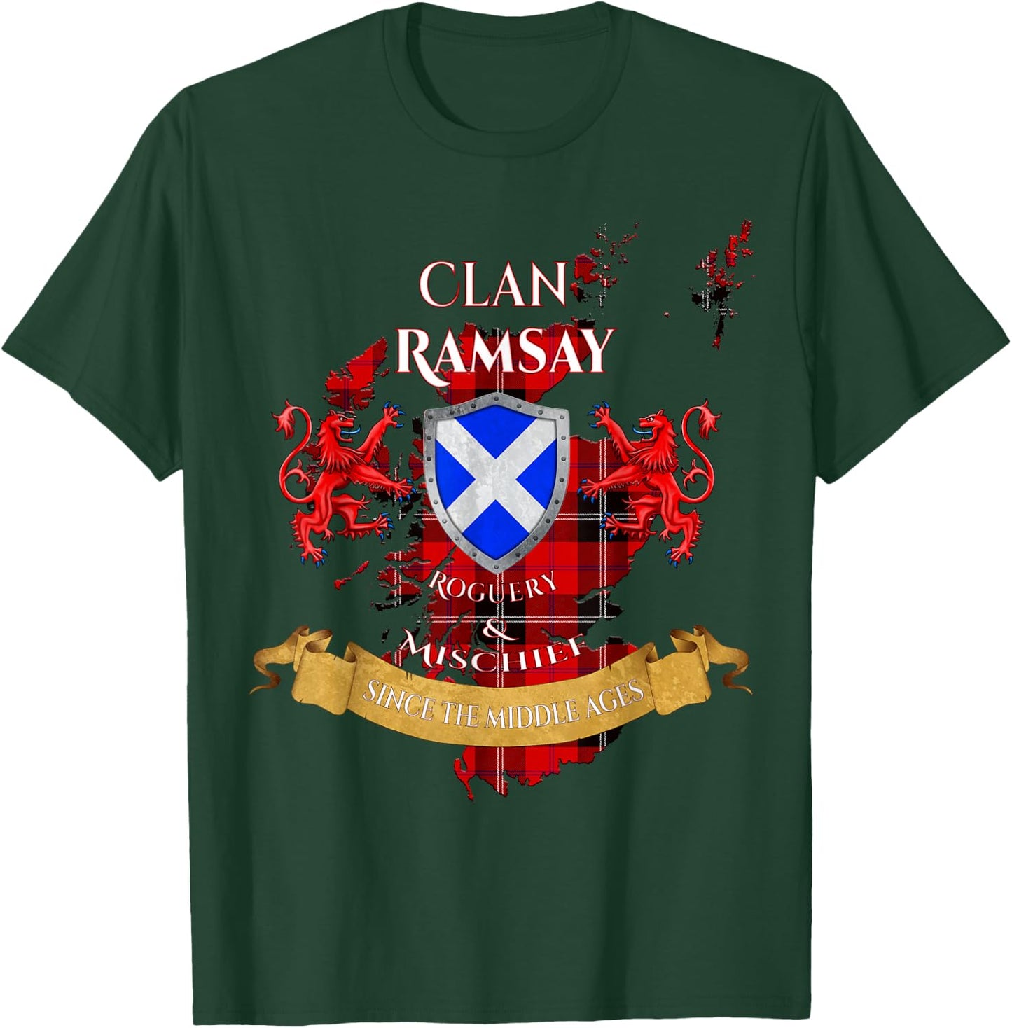 Ramsay Scottish Family Clan Middle Ages Mischief T-Shirt - T-Shirt | Forest