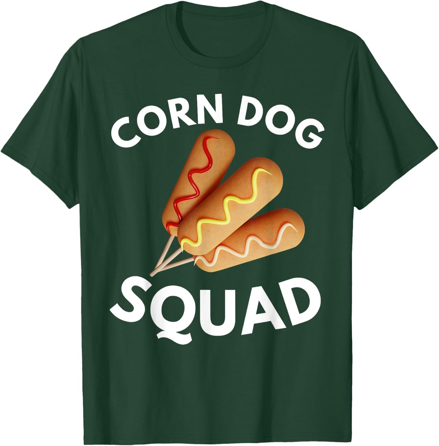 Corn Dog Squad Stick Cheesy Corn Dogs Corndog Man Stick T-Shirt - T-Shirt | Forest