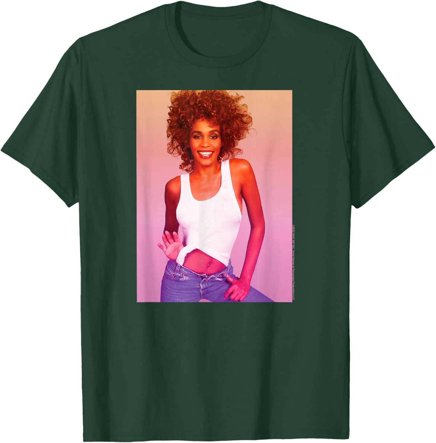 Whitney Houston - Gradient Photo T-Shirt - T-Shirt | Forest