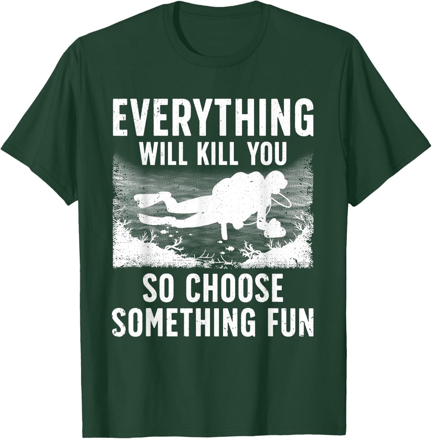 Funny Scuba Diving Women Scuba Diver Spearfishing T-Shirt - T-Shirt | Forest