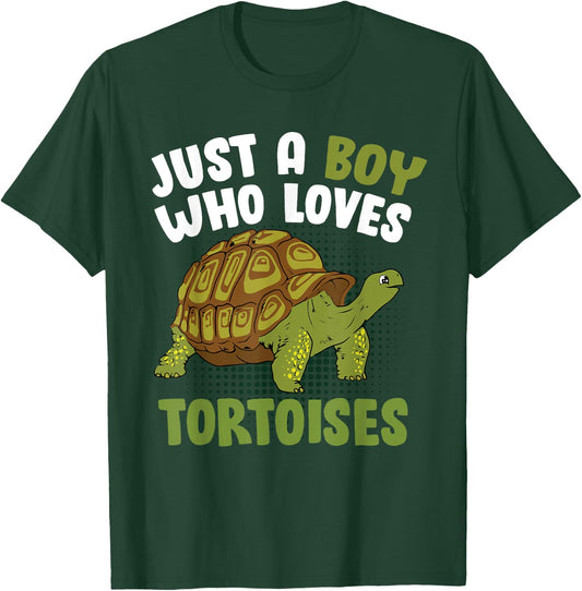 Just A Boy Who Loves Tortoises Men Reptile Turtle T-Shirt - T-Shirt | Forest