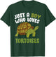Just A Boy Who Loves Tortoises Men Reptile Turtle T-Shirt - T-Shirt | Forest