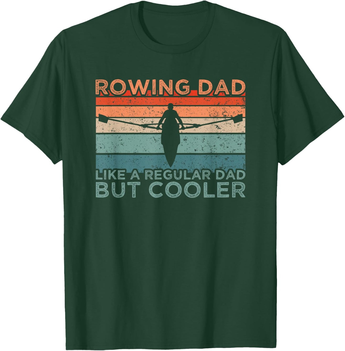 Round Rowing Dad Rudder T-Shirt - T-Shirt | Forest